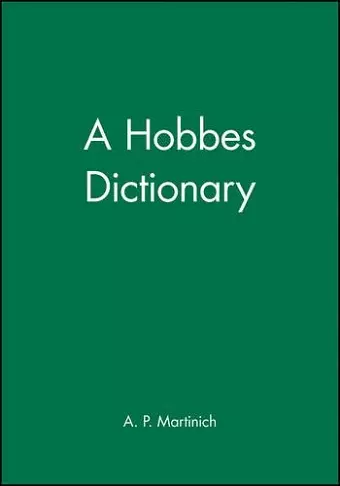 A Hobbes Dictionary cover