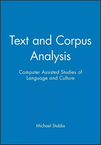 Text and Corpus Analysis cover