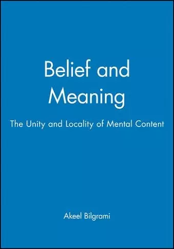 Belief and Meaning cover