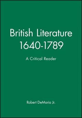 British Literature 1640-1789 cover