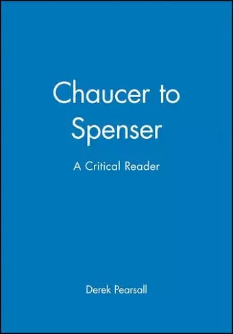 Chaucer to Spenser cover