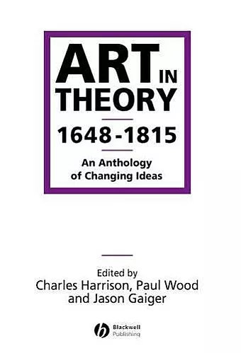 Art in Theory 1648-1815 cover