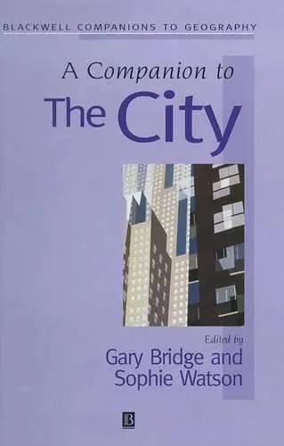 A Companion to the City cover