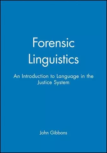 Forensic Linguistics cover