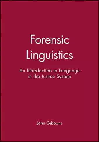 Forensic Linguistics cover