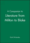 A Companion to Literature from Milton to Blake cover