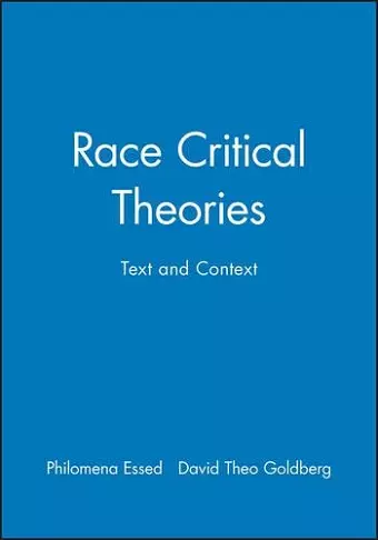 Race Critical Theories cover