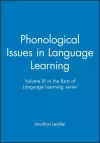 Phonological Issues in Language Learning cover