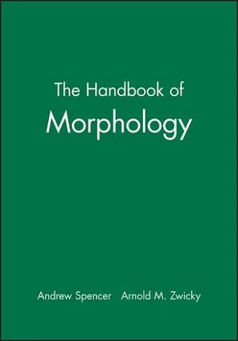 The Handbook of Morphology cover