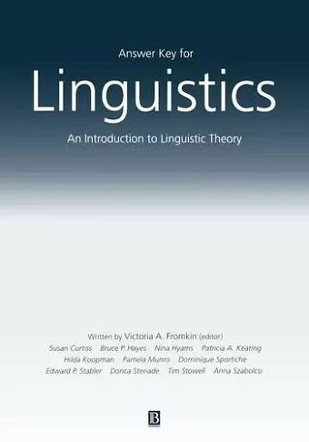 Answer Key For Linguistics cover