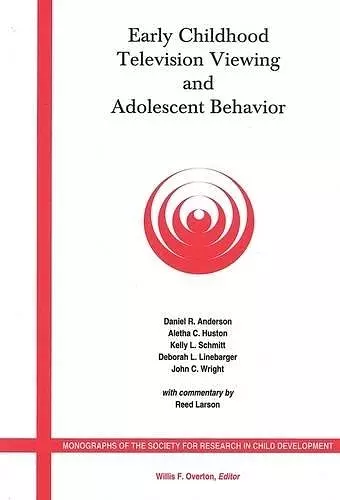 Early Childhood Television Viewing and Adolescent Behavior, Volume 66, Number 1 cover