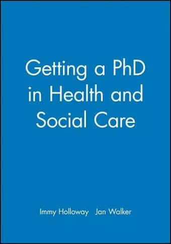 Getting a PhD in Health and Social Care cover