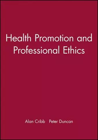 Health Promotion and Professional Ethics cover