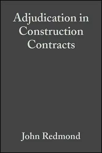 Adjudication in Construction Contracts cover