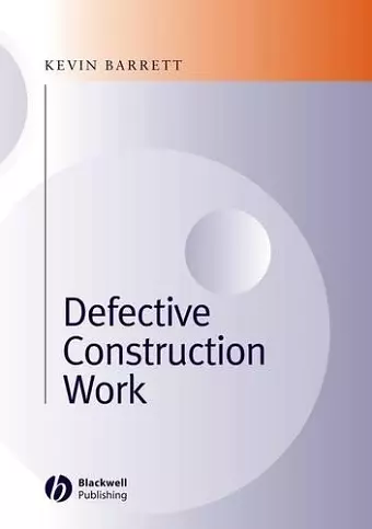 Defective Construction Work cover