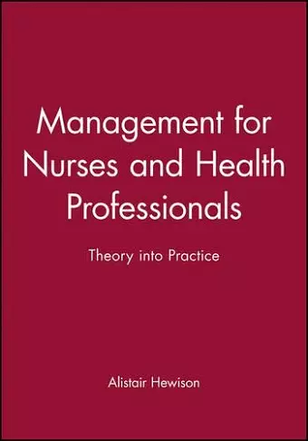 Management for Nurses and Health Professionals cover