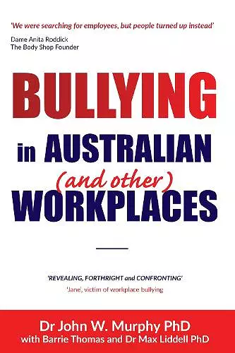 Bullying in Australian (and Other) Workplaces cover