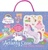 Unicorn Magic Sparkly Activity Case with Bubble Stickers cover