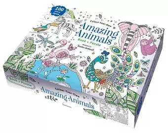 Colour Your Own Amazing Animals Book + Puzzle cover