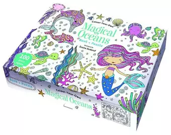 Colour Your Own Magical Oceans Book + Puzzle cover