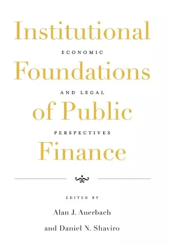 Institutional Foundations of Public Finance cover