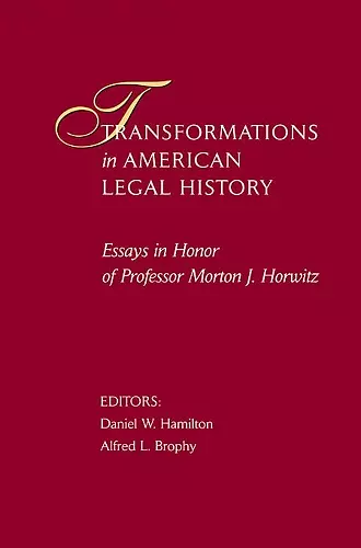 Transformations in American Legal History cover