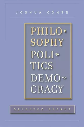 Philosophy, Politics, Democracy cover