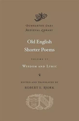 Old English Shorter Poems cover