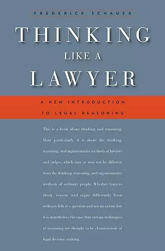 Thinking Like a Lawyer cover