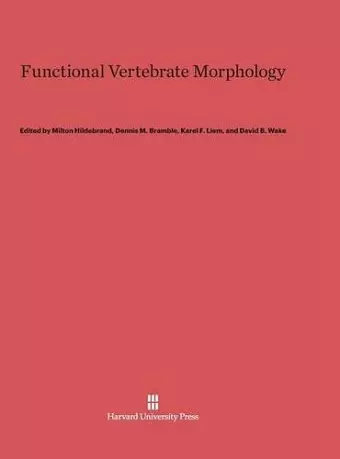 Functional Vertebrate Morphology cover