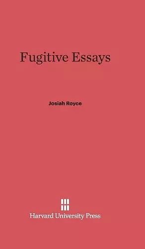 Fugitive Essays cover