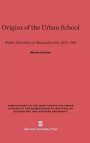 Origins of the Urban School cover