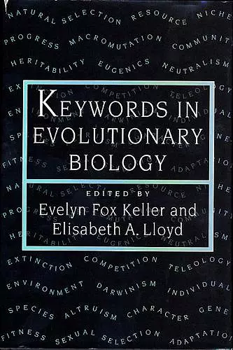 Keywords in Evolutionary Biology cover