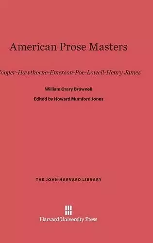 American Prose Masters cover