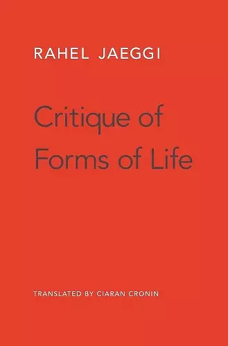 Critique of Forms of Life cover