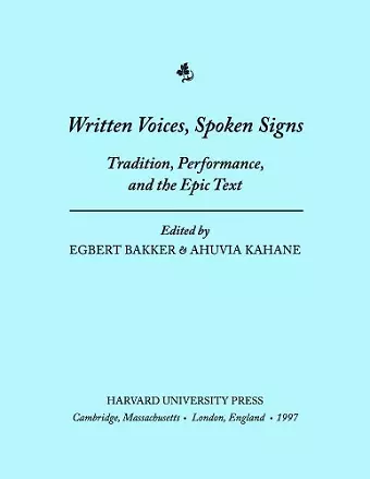 Written Voices, Spoken Signs cover