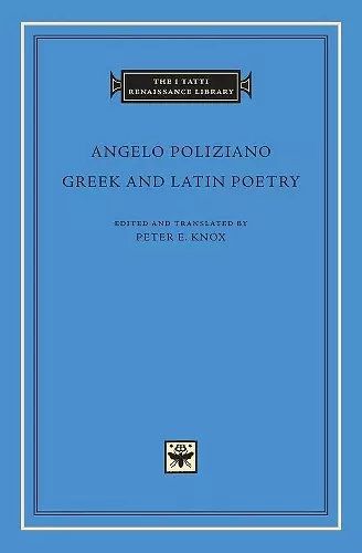 Greek and Latin Poetry cover