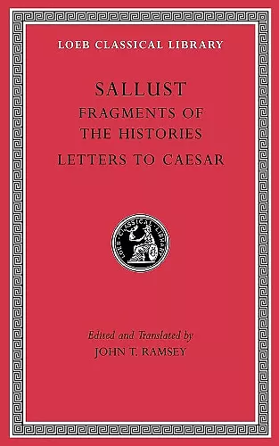 Fragments of the Histories. Letters to Caesar cover