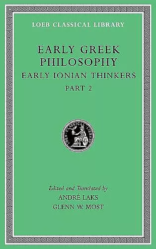 Early Greek Philosophy, Volume III cover