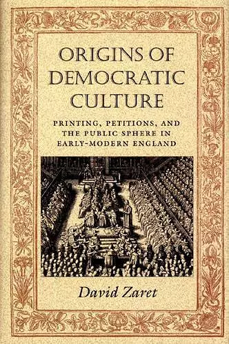 Origins of Democratic Culture cover