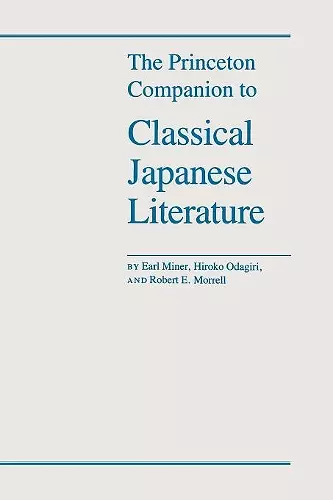 The Princeton Companion to Classical Japanese Literature cover