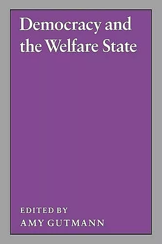 Democracy and the Welfare State cover