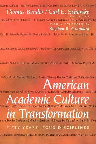 American Academic Culture in Transformation cover