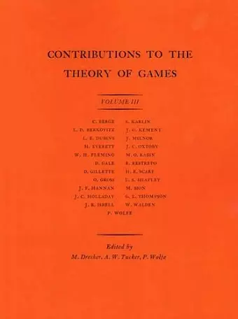 Contributions to the Theory of Games, Volume III cover