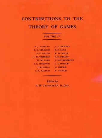 Contributions to the Theory of Games, Volume IV cover