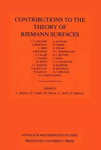 Contributions to the Theory of Riemann Surfaces cover