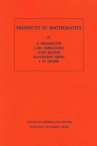 Prospects in Mathematics. (AM-70), Volume 70 cover