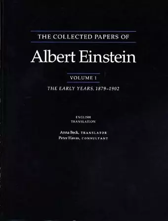 The Collected Papers of Albert Einstein, Volume 1 (English) cover