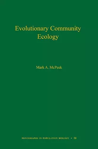 Evolutionary Community Ecology cover