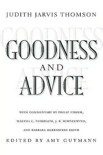 Goodness and Advice cover